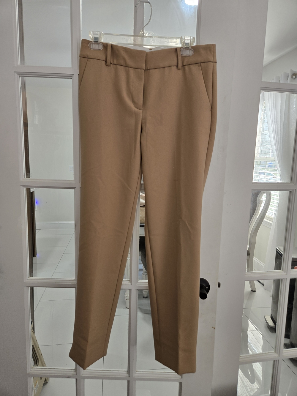 Talbots Slim Straight Tan Trousers